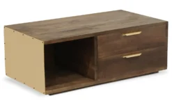 Table basse Firmin Bois et Métal Or
