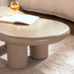 Table basse forme nuage Valdo 69x100cm Taupe