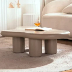 Table basse forme nuage Valdo 69x100cm Taupe