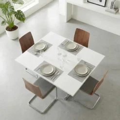 Table basse relevable Carrera XL Blanc laqué