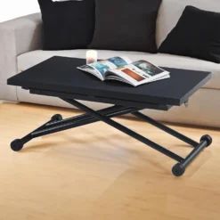 Table basse relevable Carrera Noir carbone