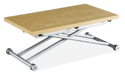 Table basse relevable Carrera Chêne clair