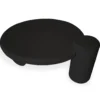 Table basse ronde asymétrique 100cm Yang Noir