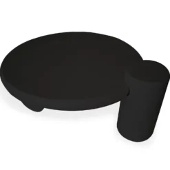 Table basse ronde asymétrique 100cm Yang Noir