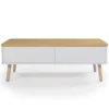 Table basse scandinave Bergen Blanc et Bois