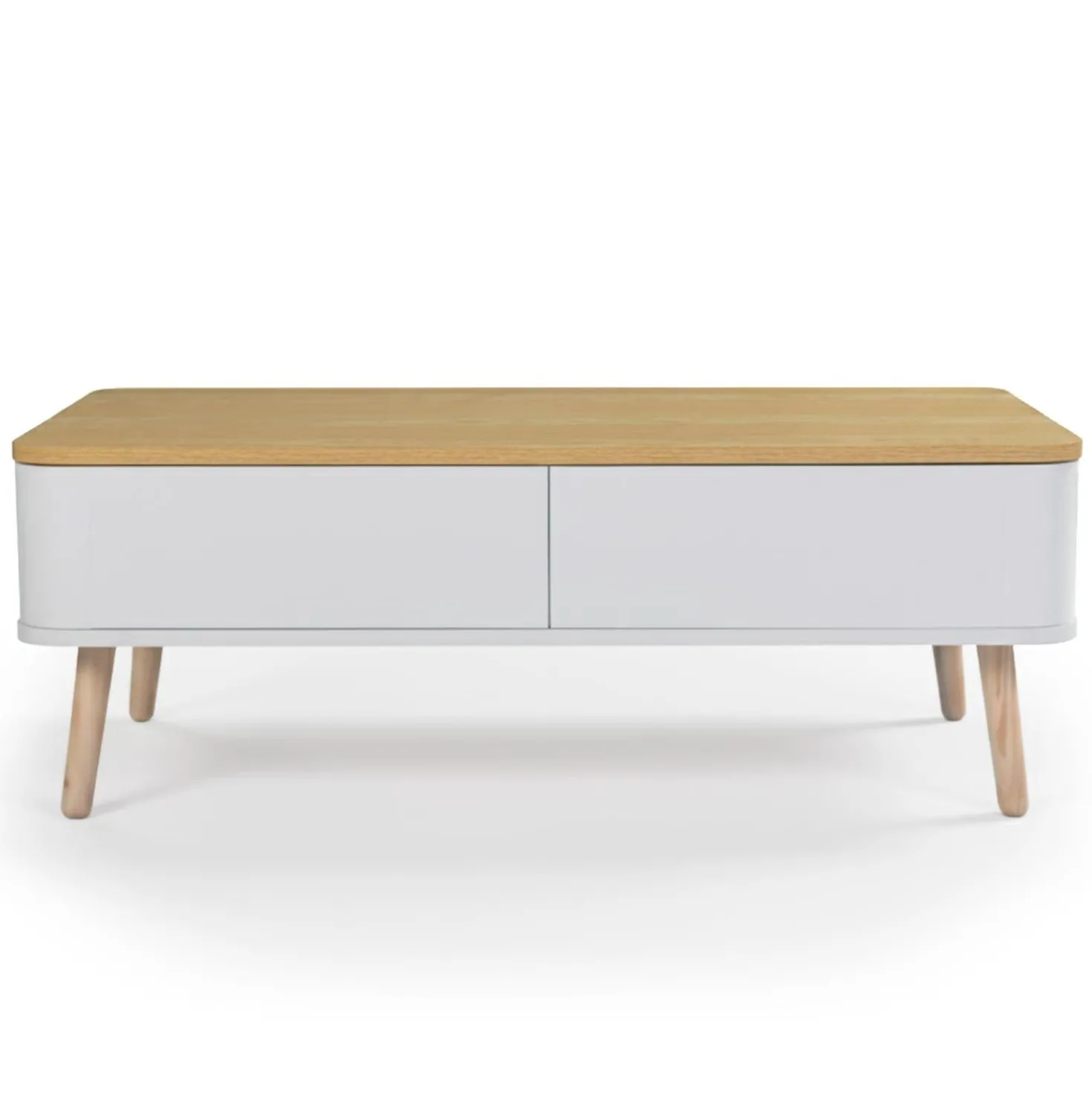 Table basse scandinave Bergen Blanc et Bois