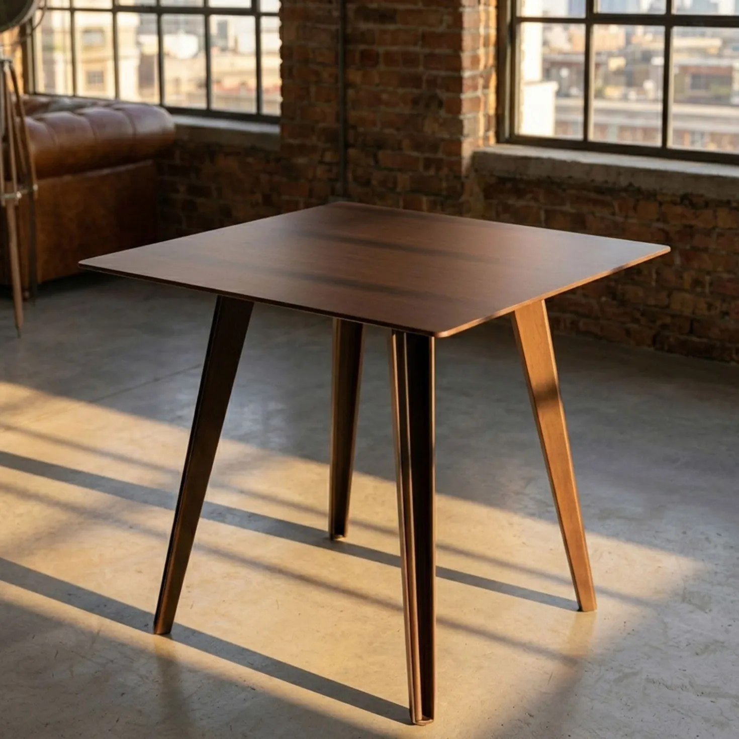 Table d'appoint carrée 40cm Bipolart Métal Noir