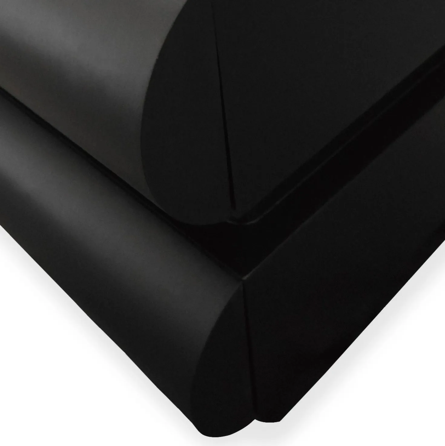 Table de chevet avec 2 tiroirs arrondis L45cm Mezade Noir