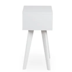 Table de chevet 1 tiroir avec cannage Dalgora L40cm Blanc