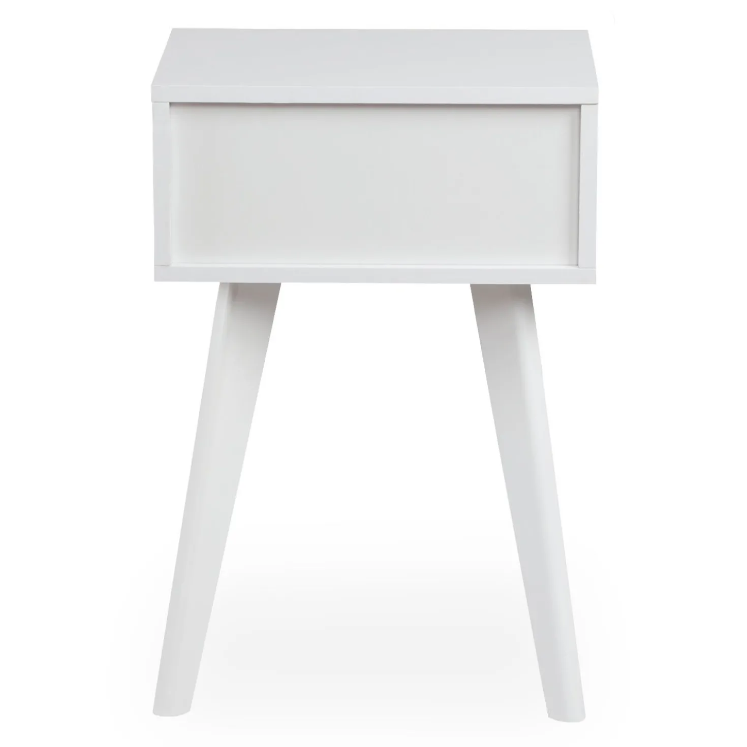 Table de chevet 1 tiroir avec cannage Dalgora L40cm Blanc