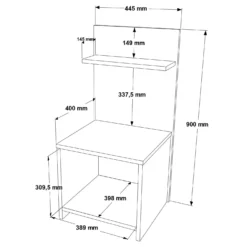Table de chevet Wasat L44,5xH90cm Blanc