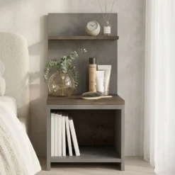Table de chevet Wasat L44,5xH90cm Bronze et Anthracite