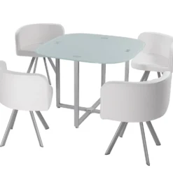 Table et chaises Mosaic 90 Blanc