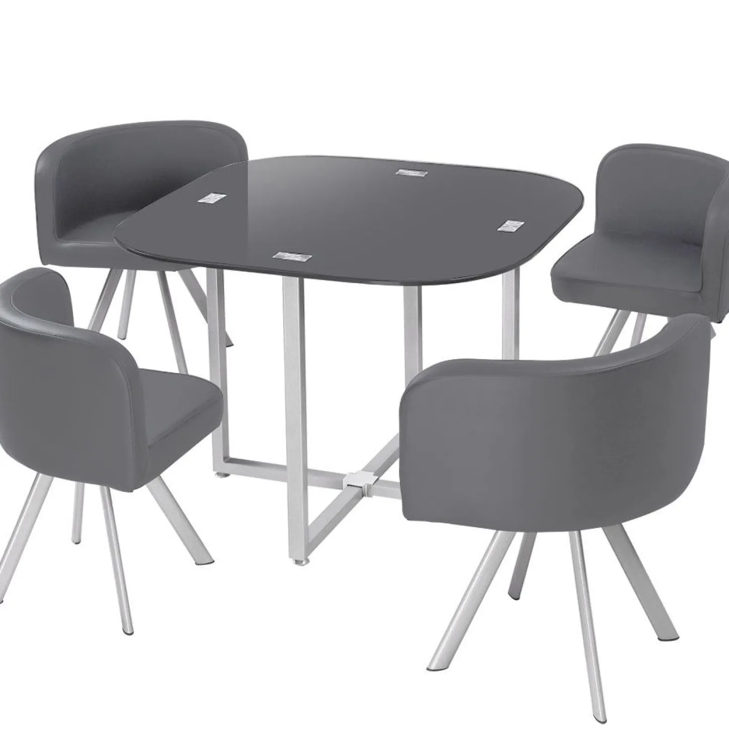 Table et chaises Mosaic 90 Gris