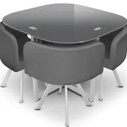 Table et chaises Mosaic 90 Gris