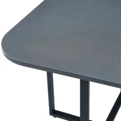 Table et chaises Oslo Gris et Tissu Gris