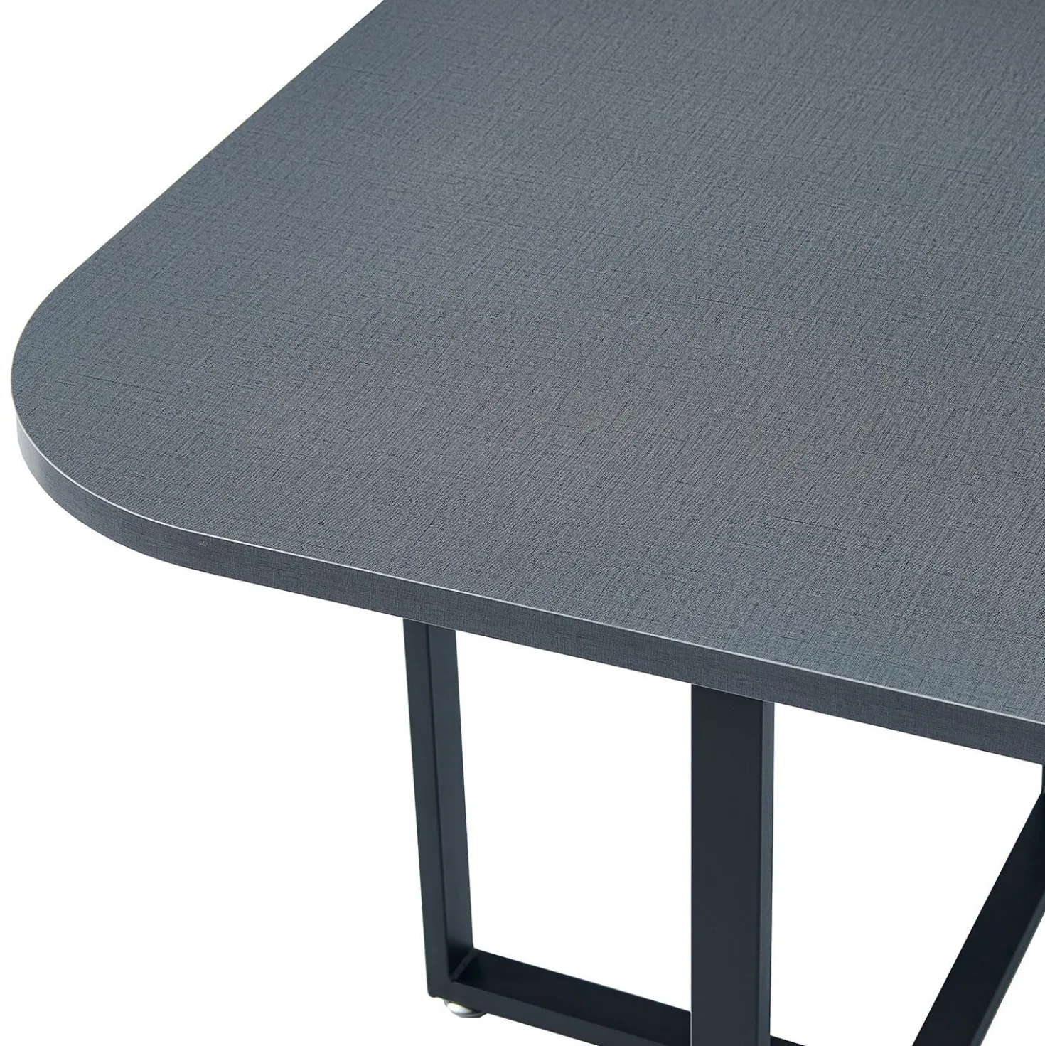 Table et chaises Oslo Gris et Tissu Gris