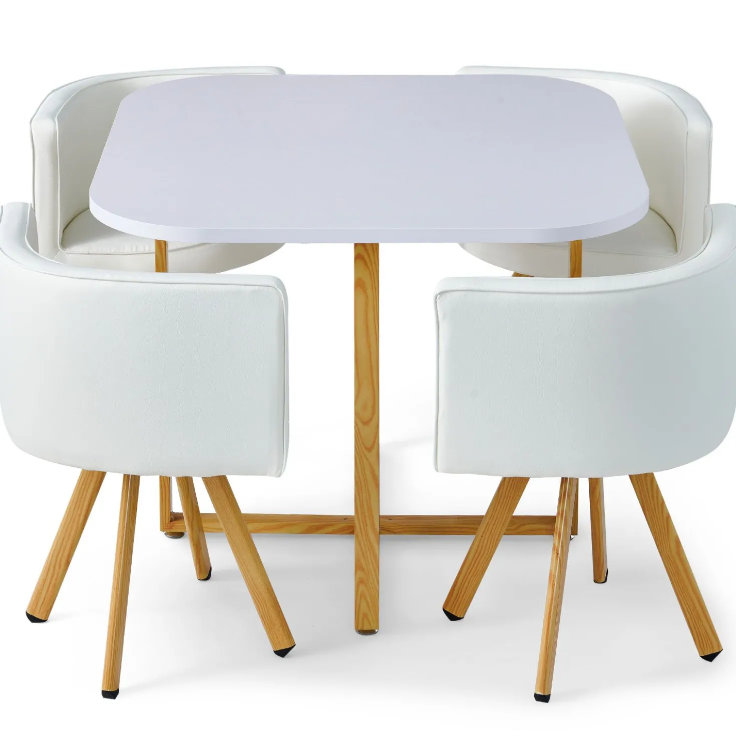 Table et chaises scandinaves Oslo Blanc