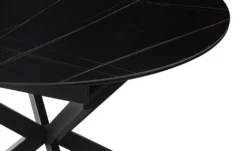 Table extensible Tyrese 160cm pieds en étoile et plateau Céramique Noir