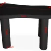 Table à manger forme nuage asymétrique L180cm VALDO Noir