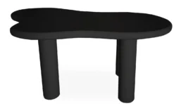 Table à manger forme nuage asymétrique L180cm VALDO Noir