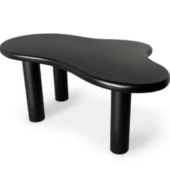 Table à manger forme nuage asymétrique L180cm VALDO Noir