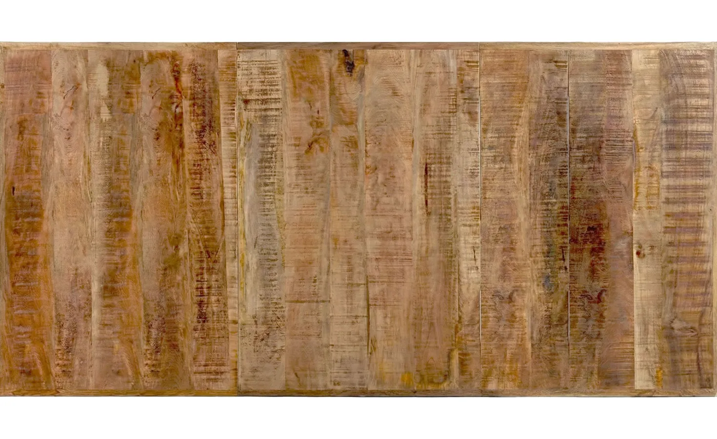 Table à manger rectangulaire style industriel 150cm Rustica Bois de manguier et Métal Noir