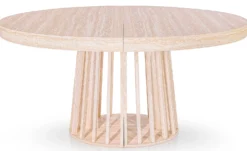 Table ovale extensible 150-300cm Eliza Effet Travertin Beige