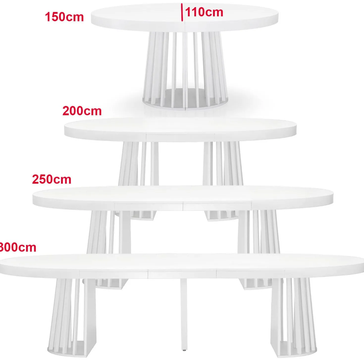Table ovale extensible Eliza Bois noisette