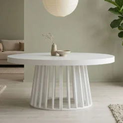 Table ovale extensible Eliza Blanc
