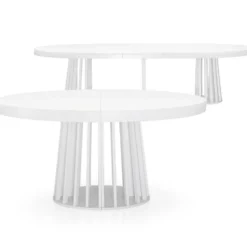 Table ovale extensible Eliza Blanc