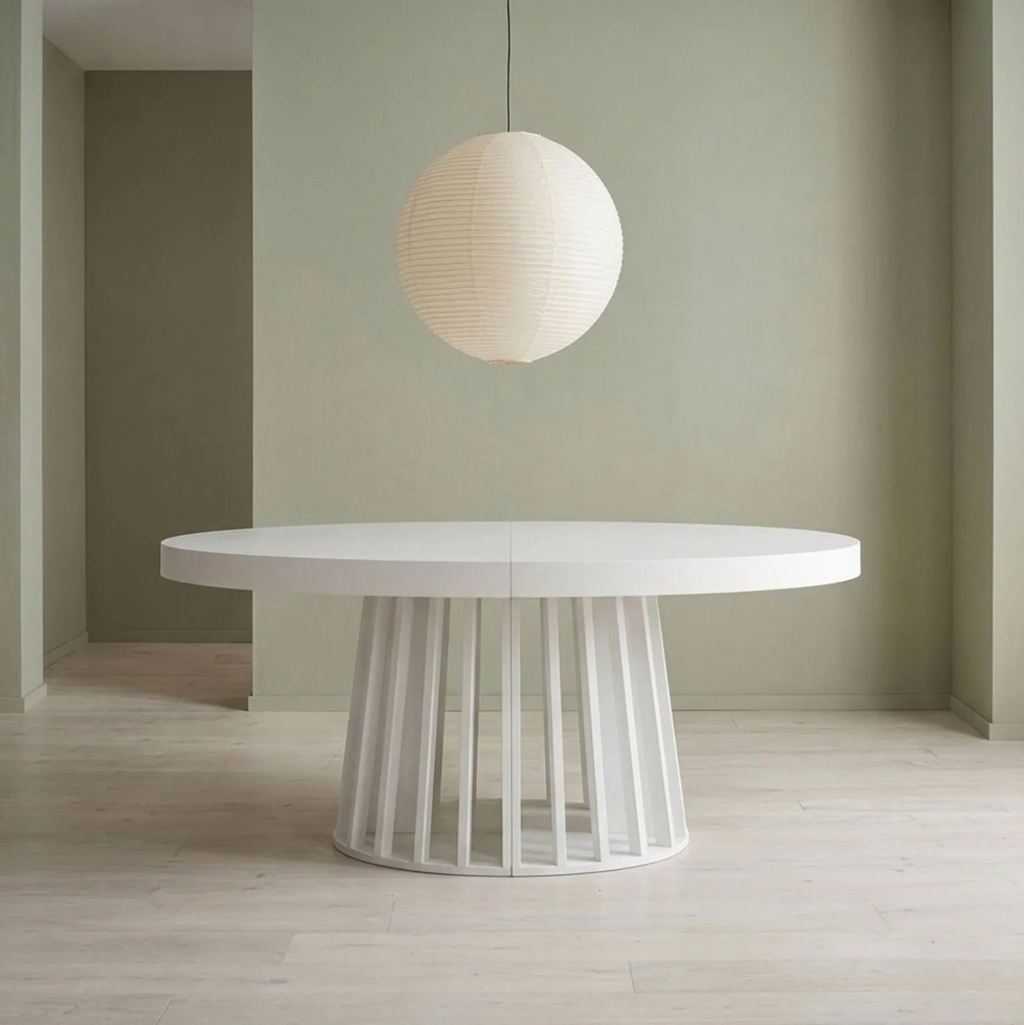 Table ovale extensible Eliza Blanc