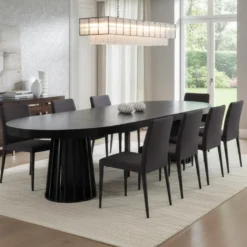 Table ovale extensible Eliza Noir
