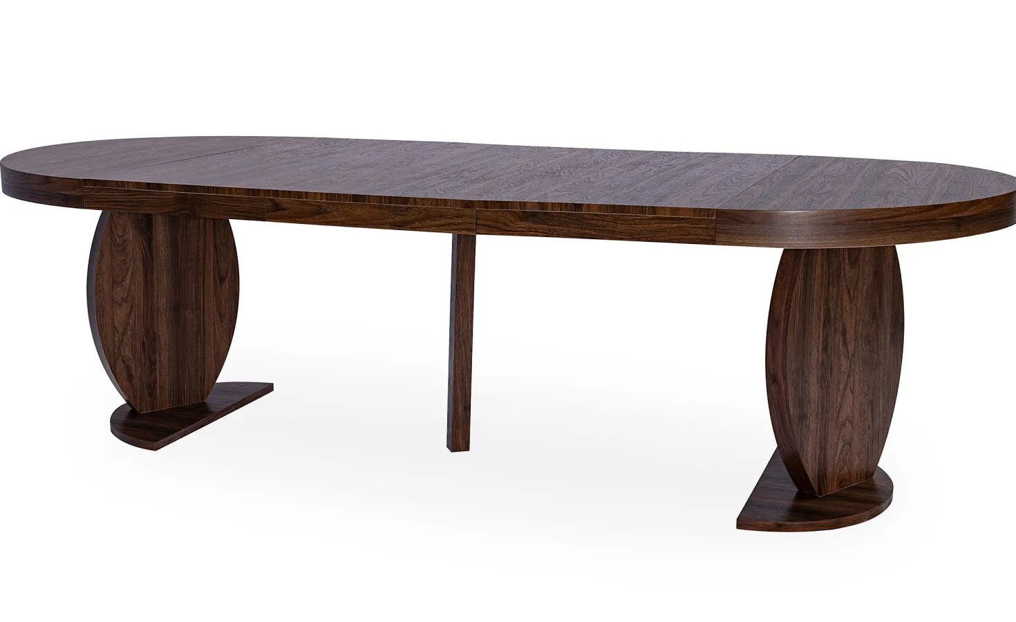 Table ovale extensible L110-260cm Icarios avec pieds design Bois Noyer