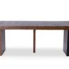 Table rectangulaire extensible Virzon 100-240cm Bois noisette et rainurage Noir