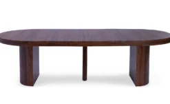 Table ronde extensible 110-260cm Suzie Bois noisette