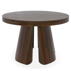 Table ronde extensible Henriette Bois noisette