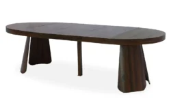 Table ronde extensible Henriette Bois noisette