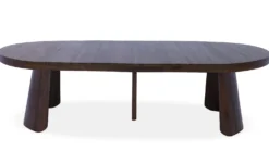Table ronde extensible Henriette Bois noisette