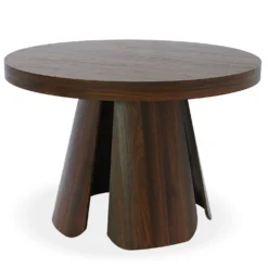 Table ronde extensible Henriette Bois noisette