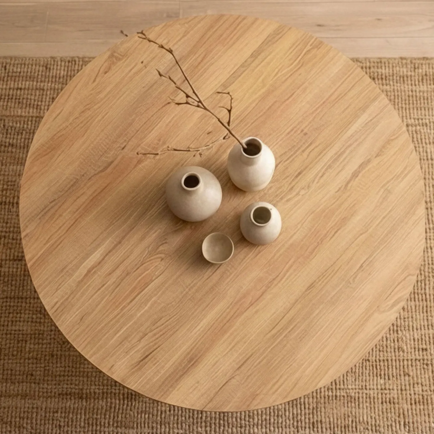 Table ronde extensible Kalipso Chêne Clair