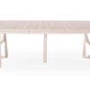 Table ronde extensible Lawina L110-260cm avec pieds design Effet travertin Beige