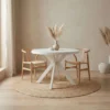Table ronde extensible Myriade Blanc