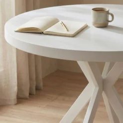 Table ronde extensible Myriade Blanc