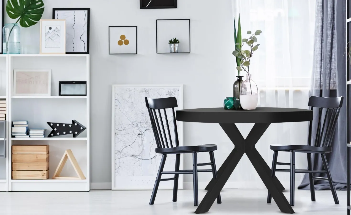 Table ronde extensible Myriade All Black