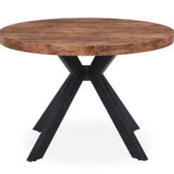 Table ronde extensible Myriade Noir et Noyer