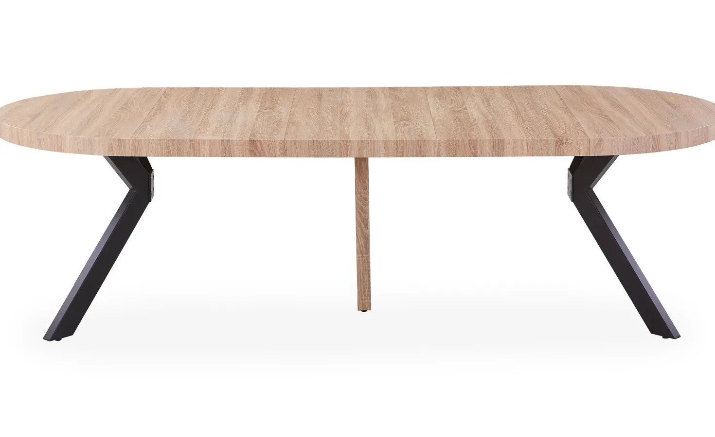 Table ronde extensible Myriade Noir et Chêne Clair