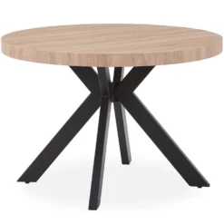 Table ronde extensible Myriade Noir et Chêne Clair