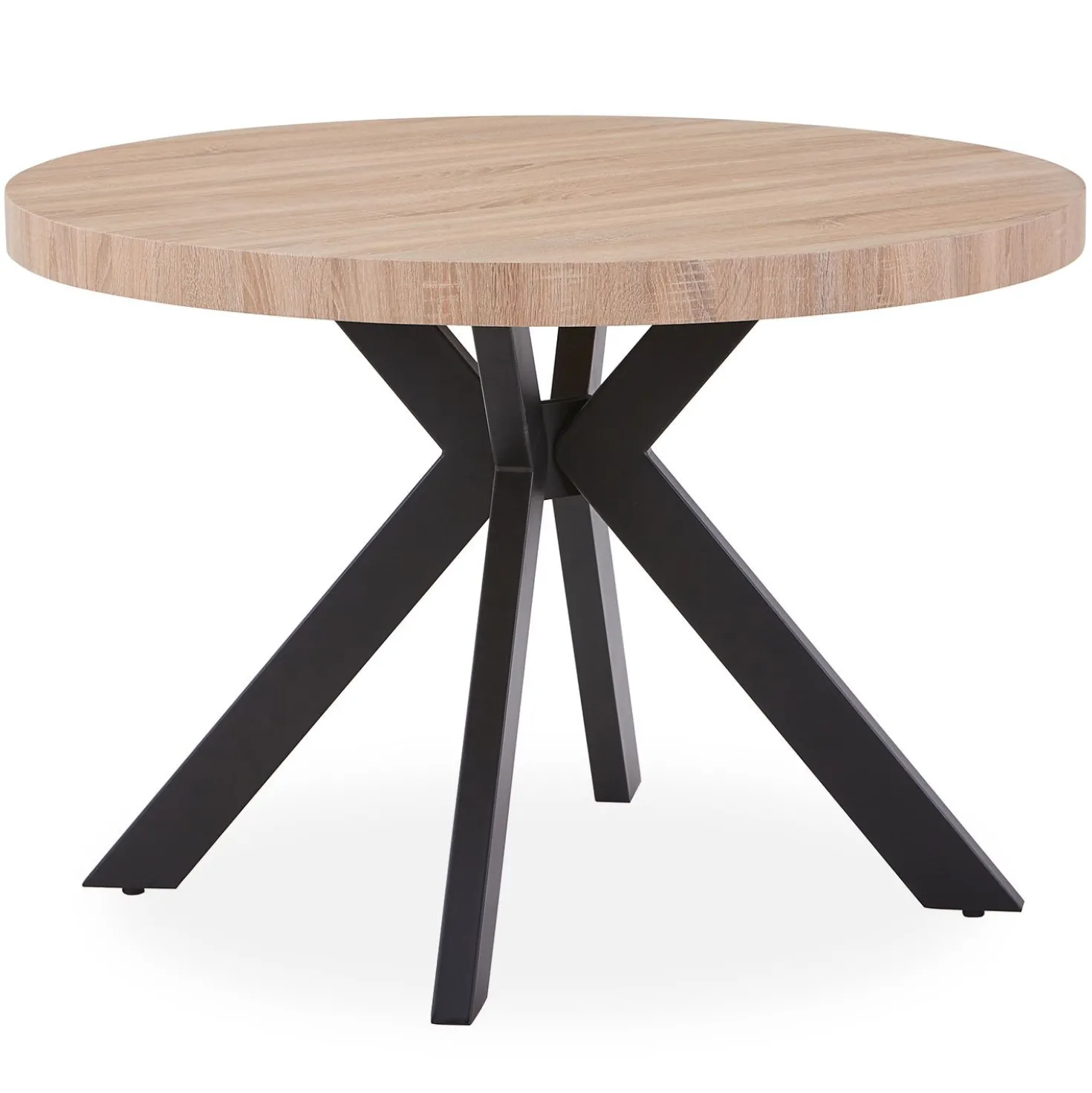 Table ronde extensible Myriade Noir et Chêne Clair