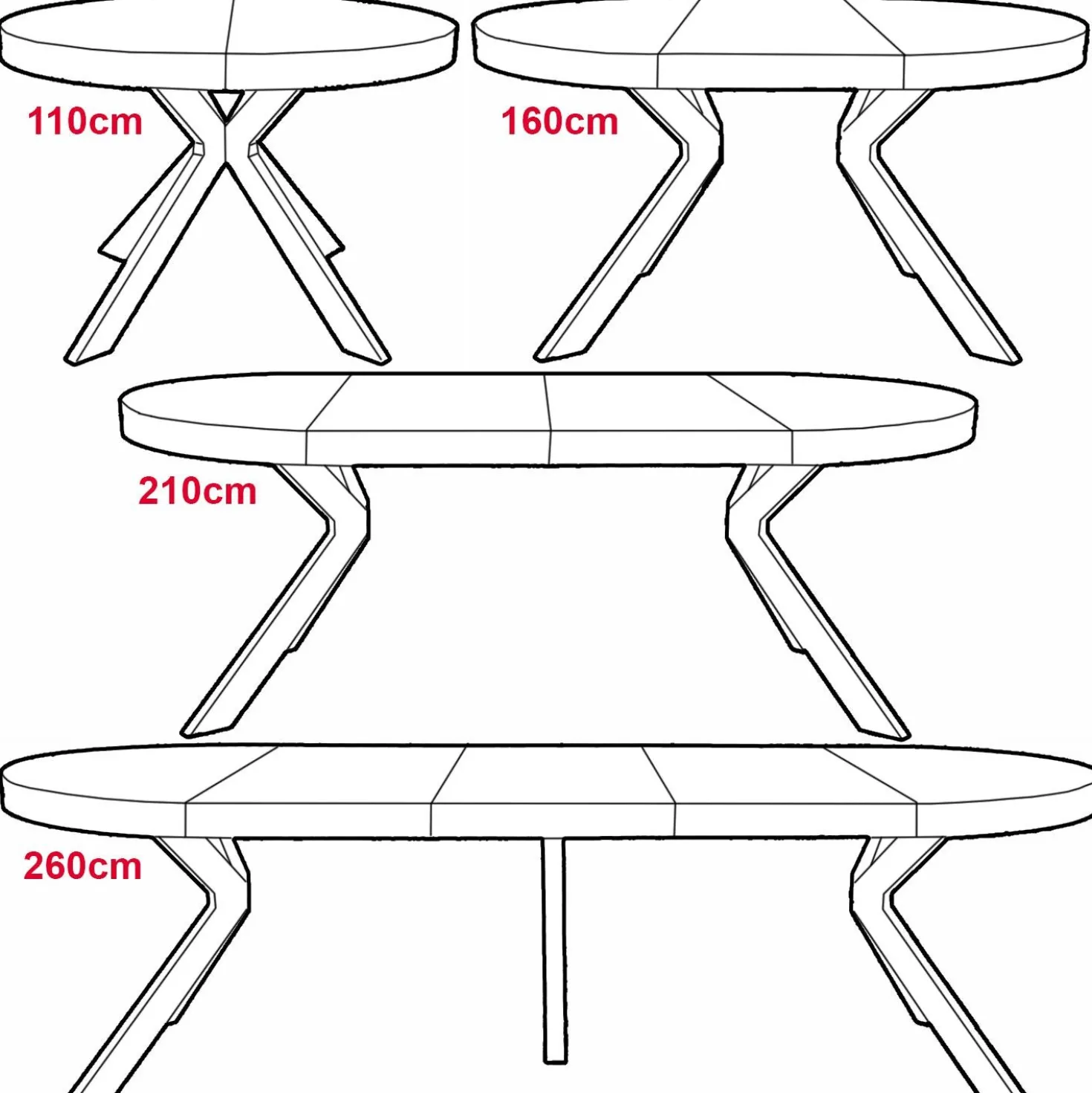 Table ronde extensible Myriade Blanc